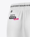 Basketball Shorts Mockup - Back Half Side View