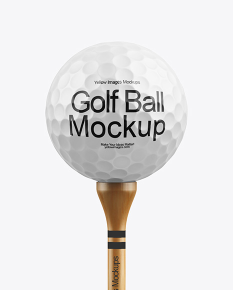 Golf Ball on Tee Mockup