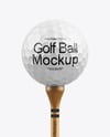 Golf Ball on Tee Mockup