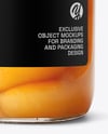 Clear Glass Jar with Canned Peach Mockup