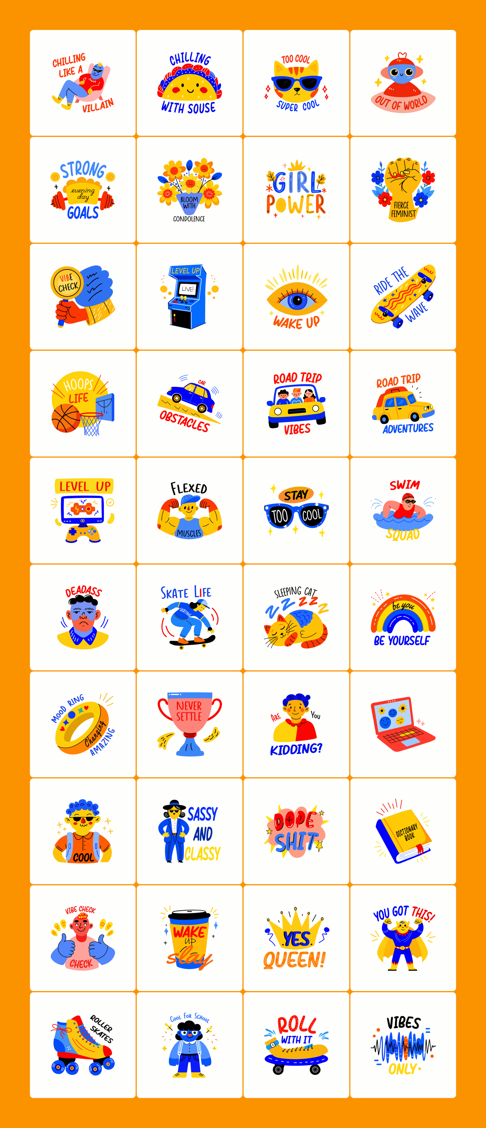 Teenage Stickers Set