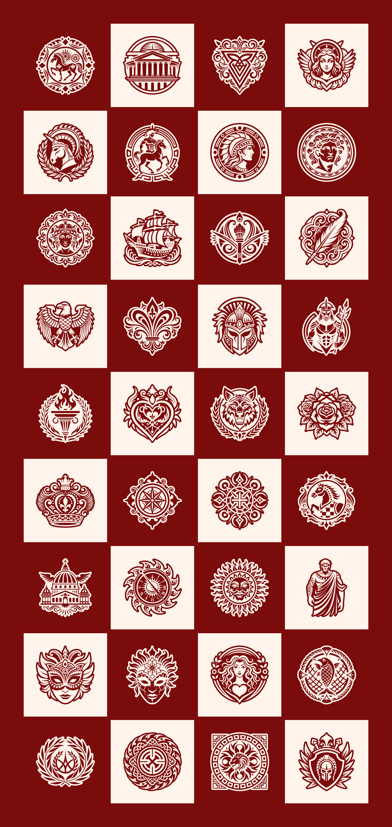 Italian Symbols Art Set