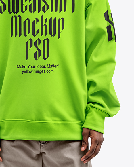 Black Boy with Dreadlocks Wearing Sweatshirt and Baseball Cap Mockup