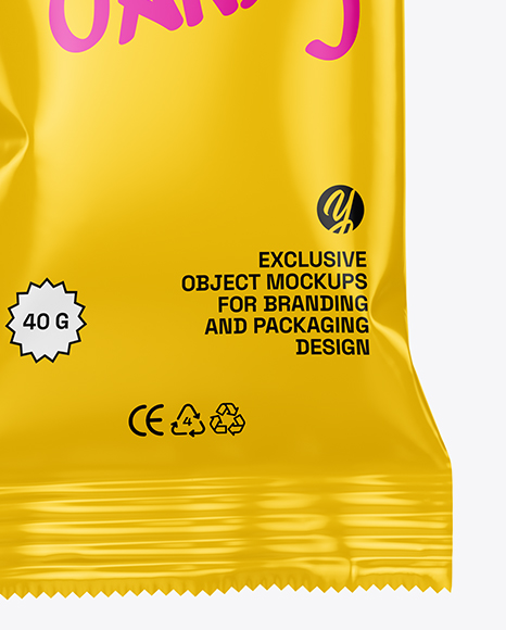 Glossy Candy Pack Mockup - Front view