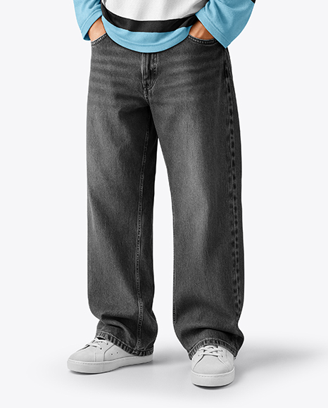 Man Wearing Ice Hockey Jersey Mockup