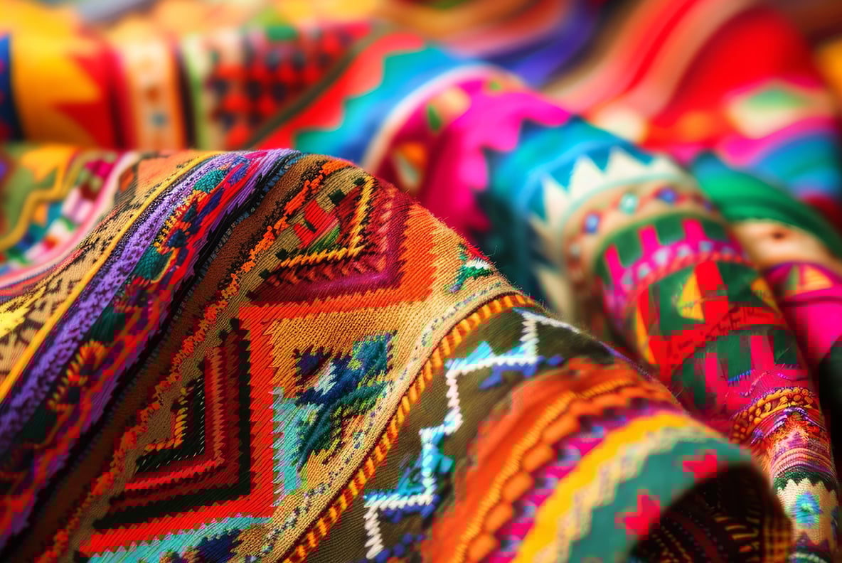 South American Fabric Patterns - 48 images