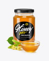 Glass Jar with Linden Honey Mockup