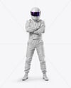 Man Wearing Racing Kit Mockup