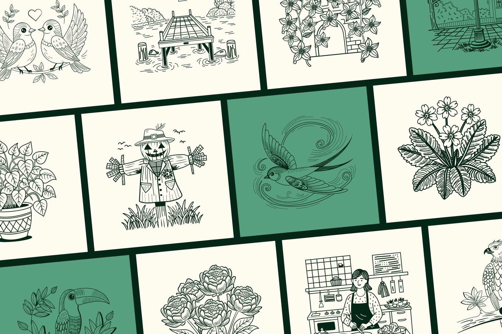 Vintage Nature Illustrations Bundle