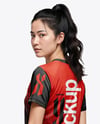 Woman Wearing Table Tennis Uniform Mockup