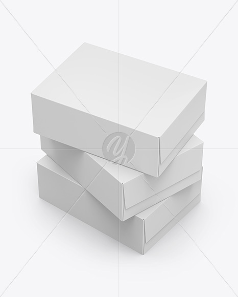 Three Paper Boxes Mockup