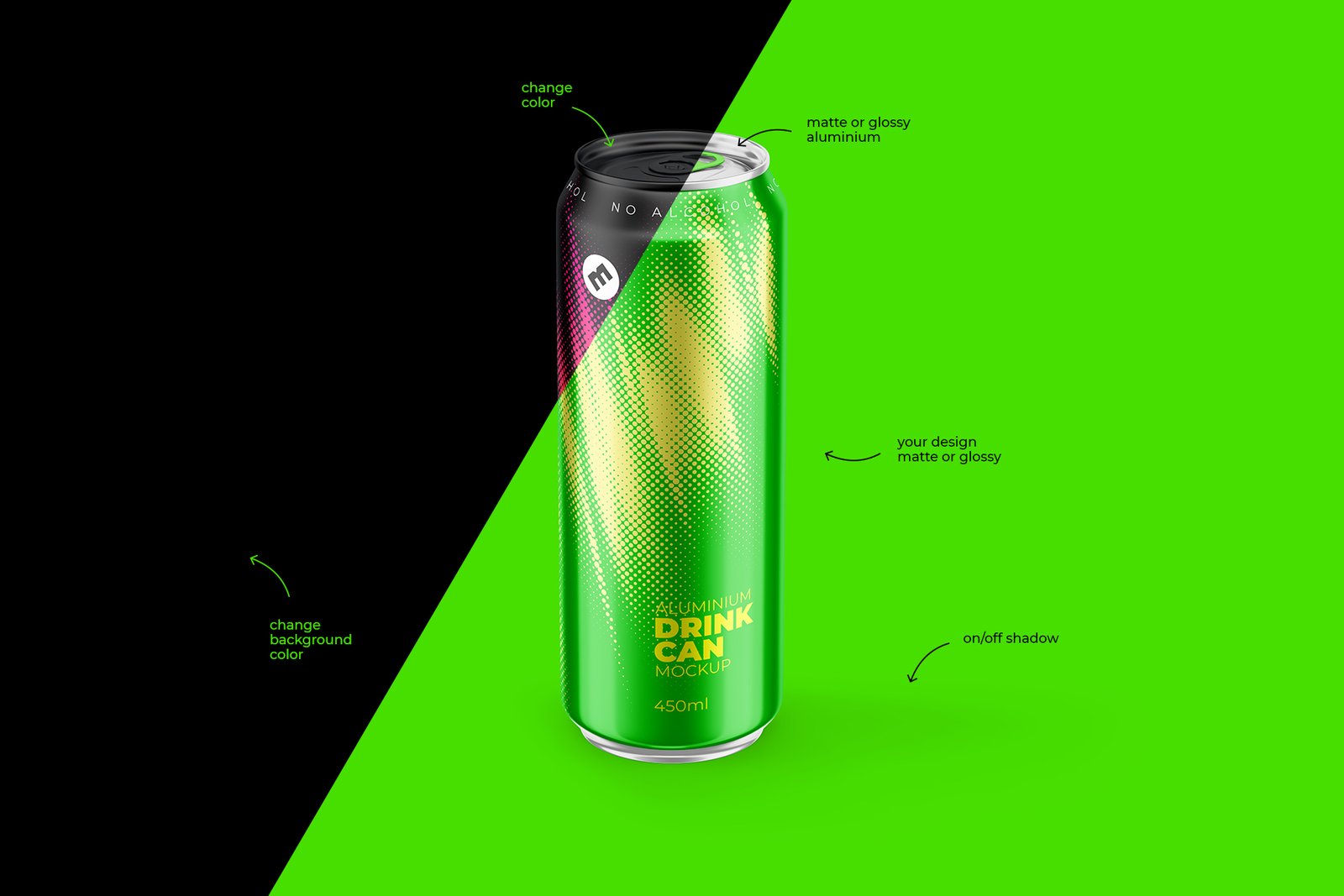 450ml Aluminium Can Mockup