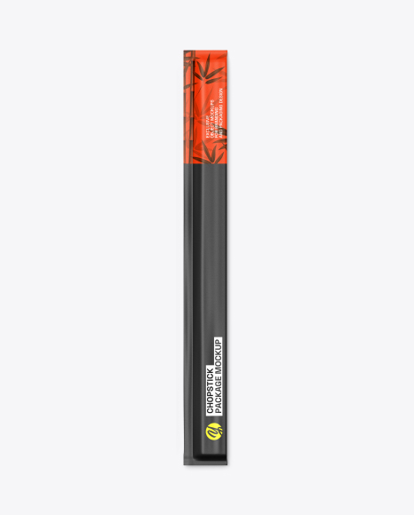 Plastic Chopsticks with Paper Package Mockup