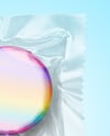 Transparent Lollipop Sachet with Metallic Underlay Mockup