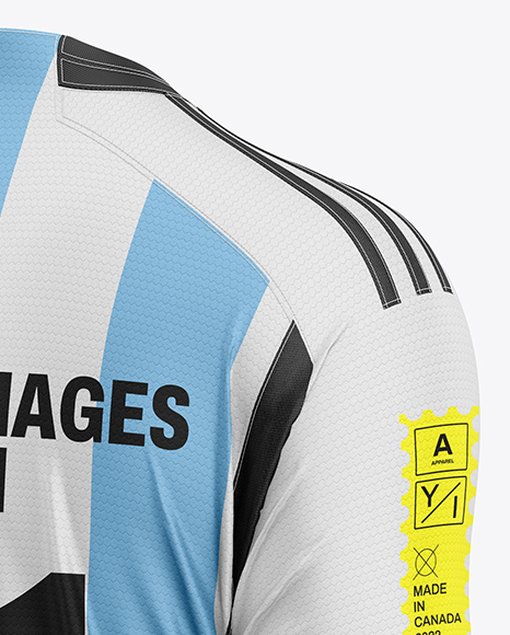 Soccer Kit Mockup - Back Half Side View