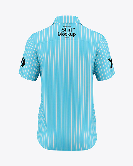 Men's Short Sleeve Shirt Mockup - Back View
