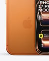Two iPhone 17 Pro Max Cosmic Orange Mockup