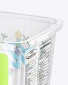 Clear Plastic Food Container Mockup