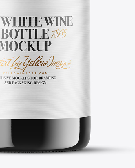 Antique Green Glass Red Wine Bottle Mockup