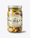 Glass Jar with Sliced ​​Champignons Mockup
