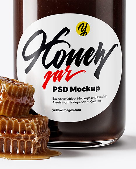 Dark Eucalyptus Honey Jar Mockup