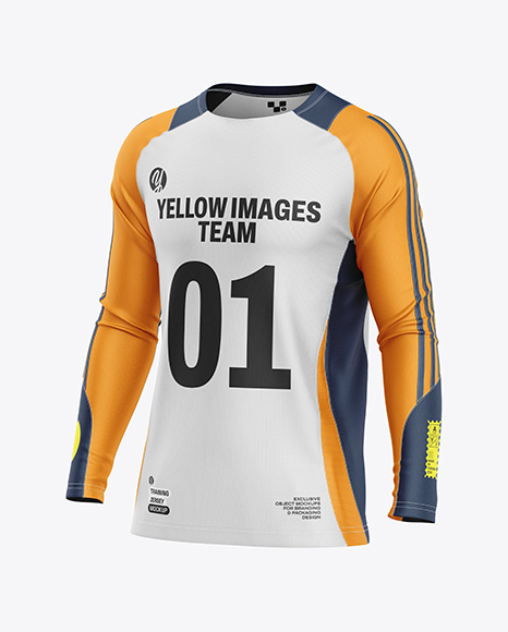 Training Long Sleeve Jersey Mockup - Half Side view