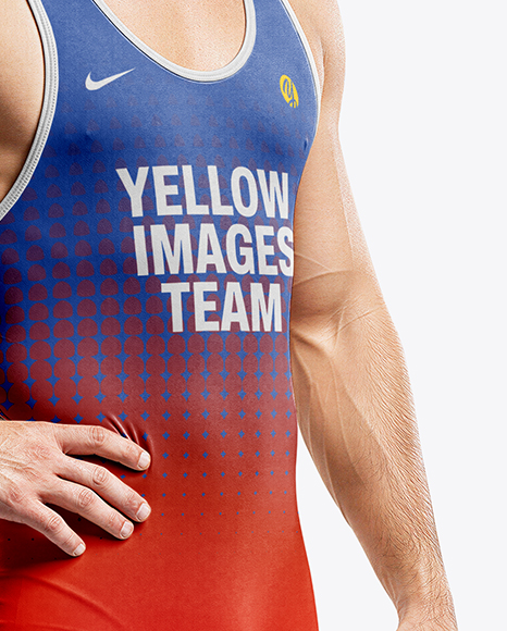 Man Wearing Wrestling Uniform Mockup