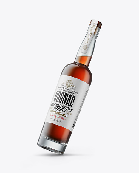 Tall Cognac Bottle Mockup - Packaging mockups