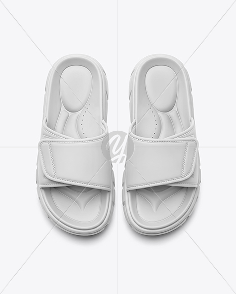 Pair of Velcro Slide Sandals Mockup