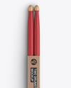 Matte Wooden Drumsticks Mockup