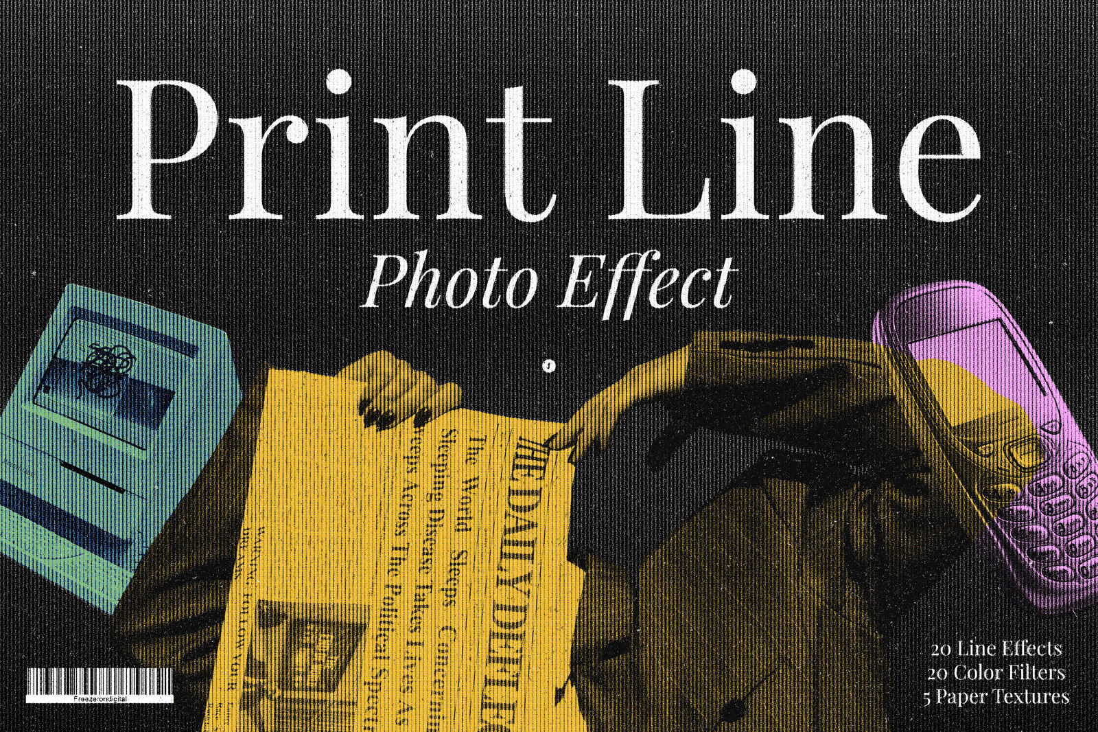 Print Line Photo Effect