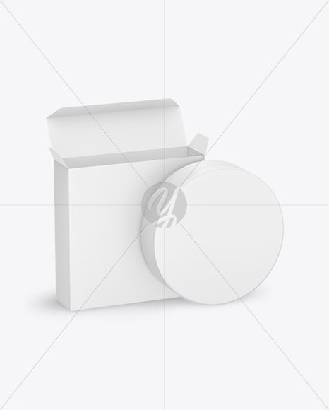 Opened Box With Plastic Jar Mockup