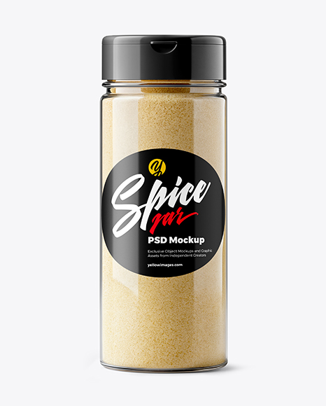 Plastic Spice Jar with Onion Powder Mockup - Free+Plastic+Jar+Mockup+|+Mockuptree