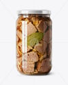 Glass Jar with Canned Stewed Meat Mockup