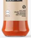 Glass Bottle with Tomato Juice Mockup