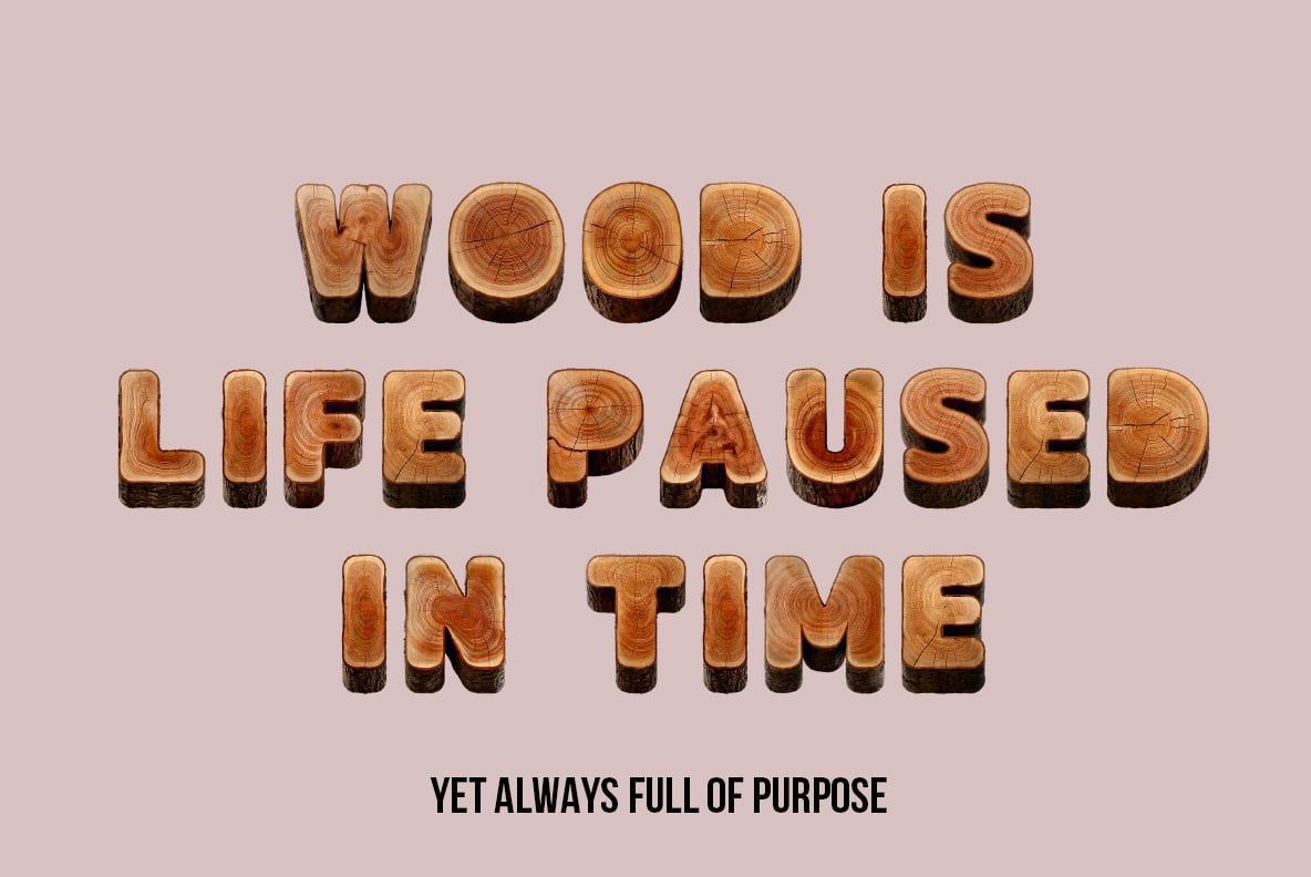 Wooden Logs Font