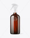 Amber Spray Bottle Mockup