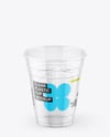 Clear Plastic Cup with Fruits Dessert Mockup