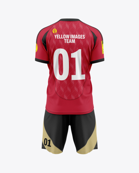 Soccer Kit Mockup - Back View - Men's+Soccer+Team+Jersey+LS+PSD+Mockup+Back+View