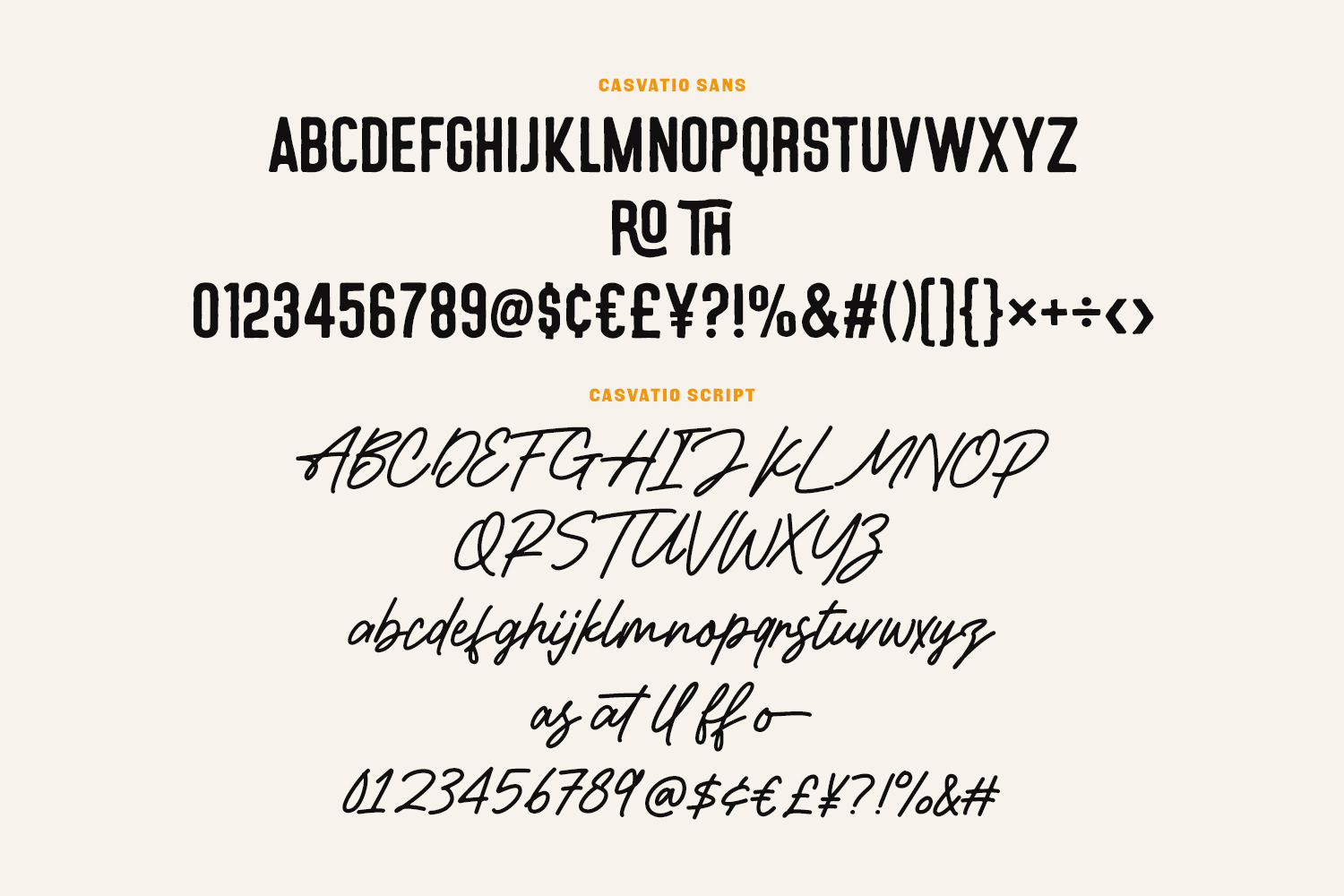 Casvatio Font Duo Vintage Combo Script Sans