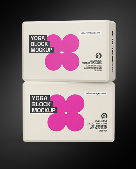 Two Yoga Blocks Mockup