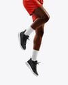 Afro-American Female Basketball Player Wearing Full Basketball Uniform Mockup
