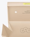Kraft Perforated Paper Takeaway Food Box Mockup