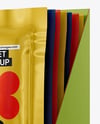 Glossy Sachets in Display Box Mockup