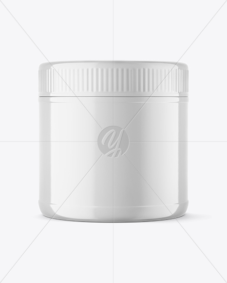 Glossy Cosmetic Jar Mockup