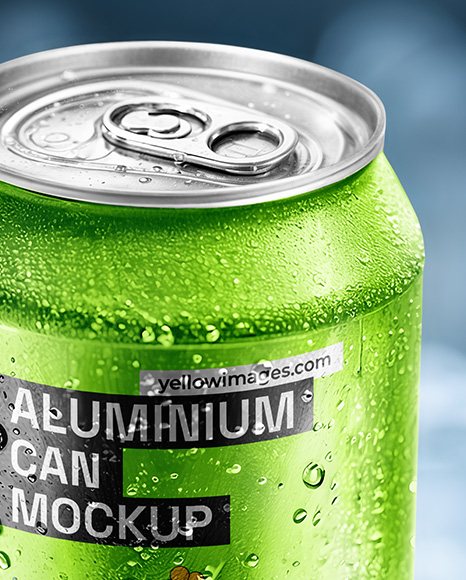 Aluminium Can in Ice Mockup