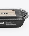 Kraft Paper Food Container in Paper Sleeve Mockup