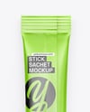 Matte Metallic Stick Sachet Mockup
