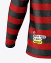 Men's Heather Raglan Long Sleeve Polo Shirt Mockup - Back View