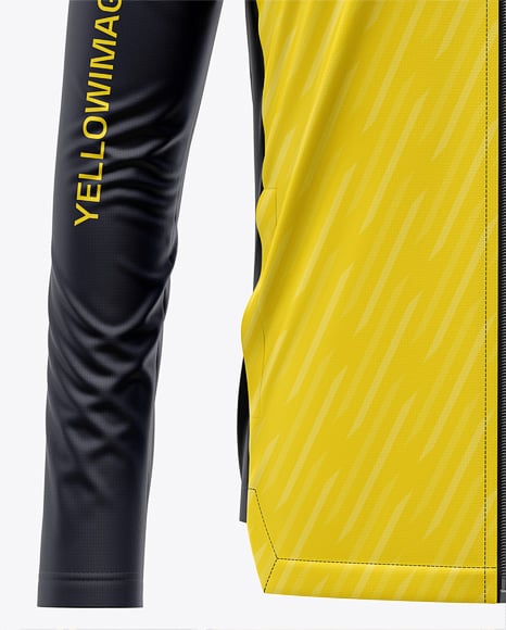 Full-Zip Long Sleeve Jersey Mockup